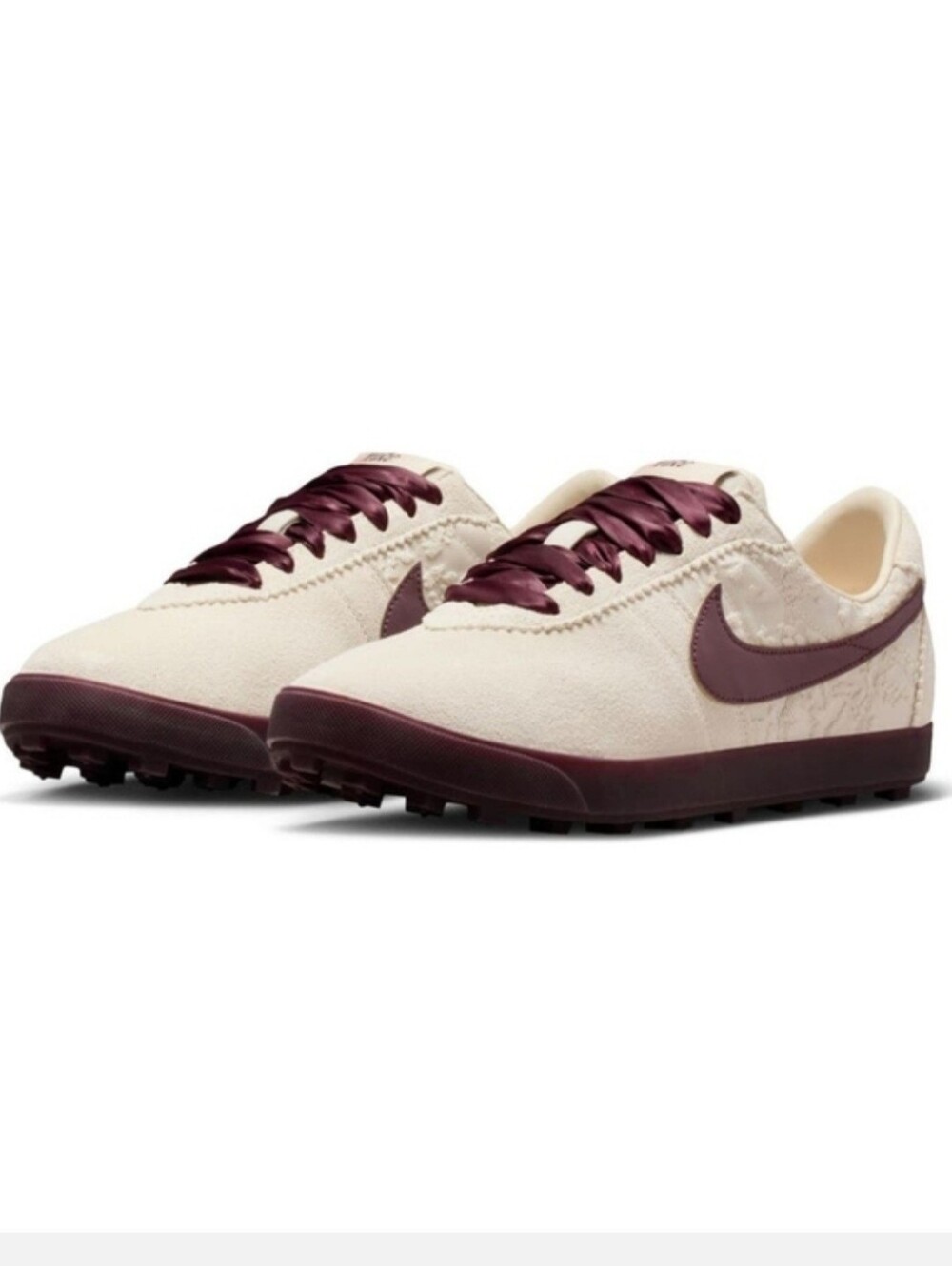 Nike Astrograbber leather sneakers in offwhite and brown